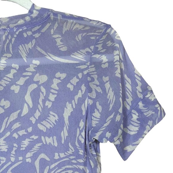 SKIMS Summer Mesh T-Shirt Bodysuit Lilac Swirl‎ Womens Small - Picture 5 of 12
